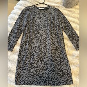 NWT Loft Leopard Print Long Sleeve Dress